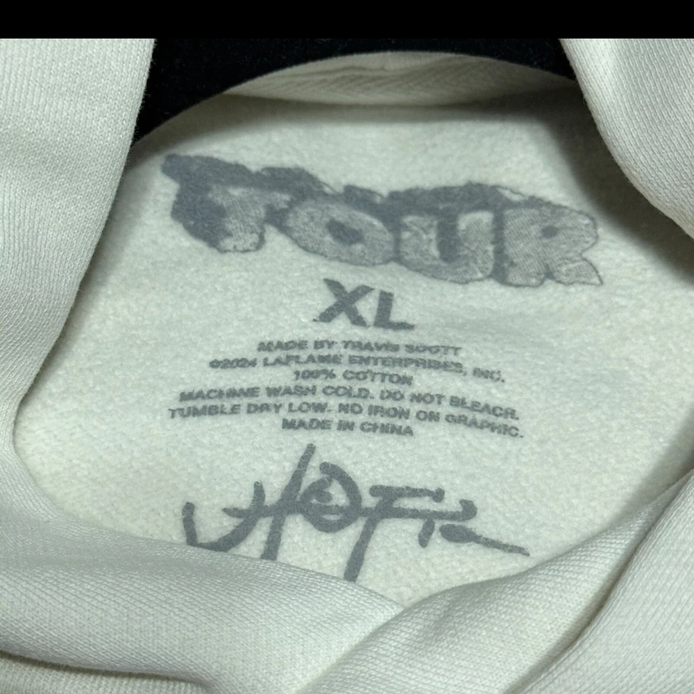 Cactus Jack by Travis Scott Cream Graphic Hoodie - Picture 7 of 14